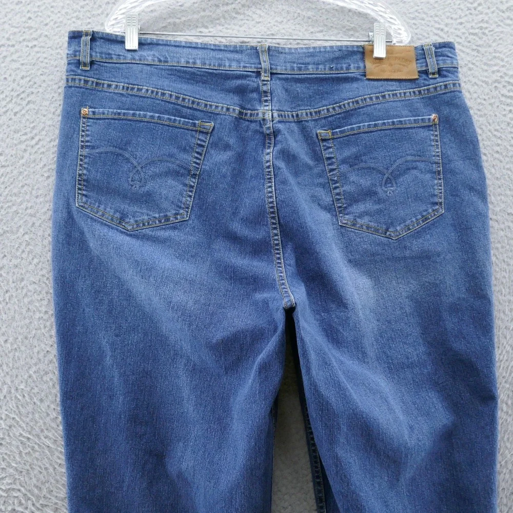 Jack of Spades Mens Medium Wash Straight Leg Stretch Jeans Blue 42x30